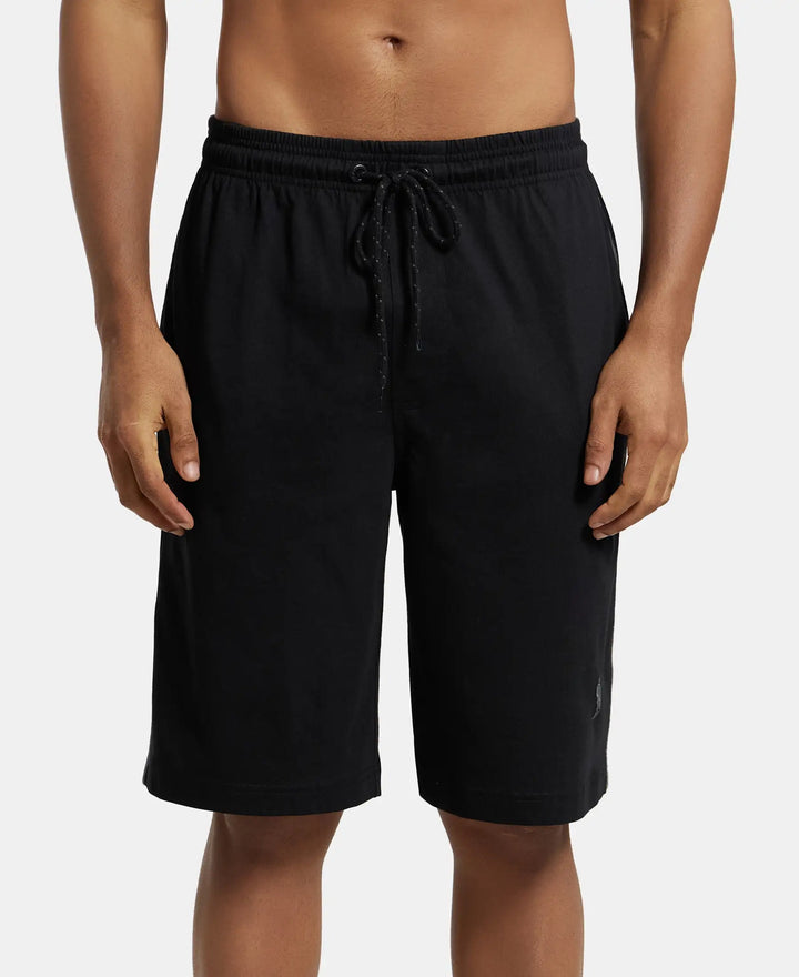 Jockey Men’s Athleisure Shorts | Cotton Rich Flexible Bottoms | 9426 Black