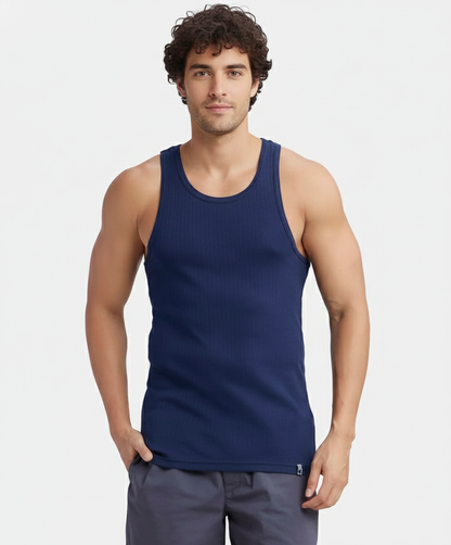 Jockey Men’s Racer Back Vest | 100% Cotton Soft Undershirt | Breathable Daily Innerwear | 9922