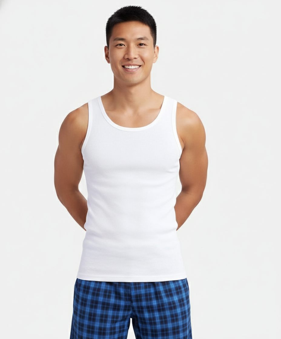 Jockey Men’s Racer Back Vest | 100% Cotton Soft Undershirt | Breathable Daily Innerwear | 9922