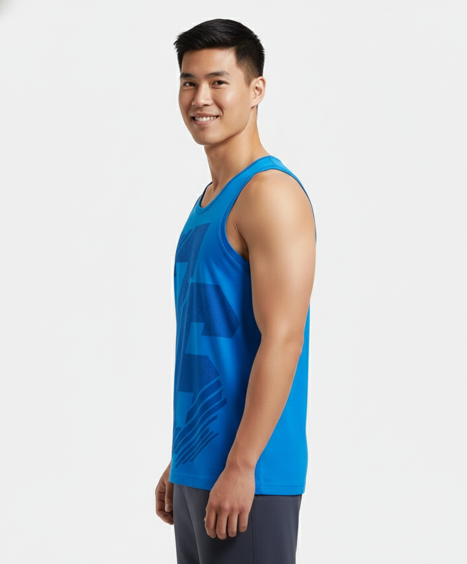 Jockey Men’s Muscle Tee | Sleeveless Athleisure Gym Vest | Soft Cotton Performance Wear | 9928
