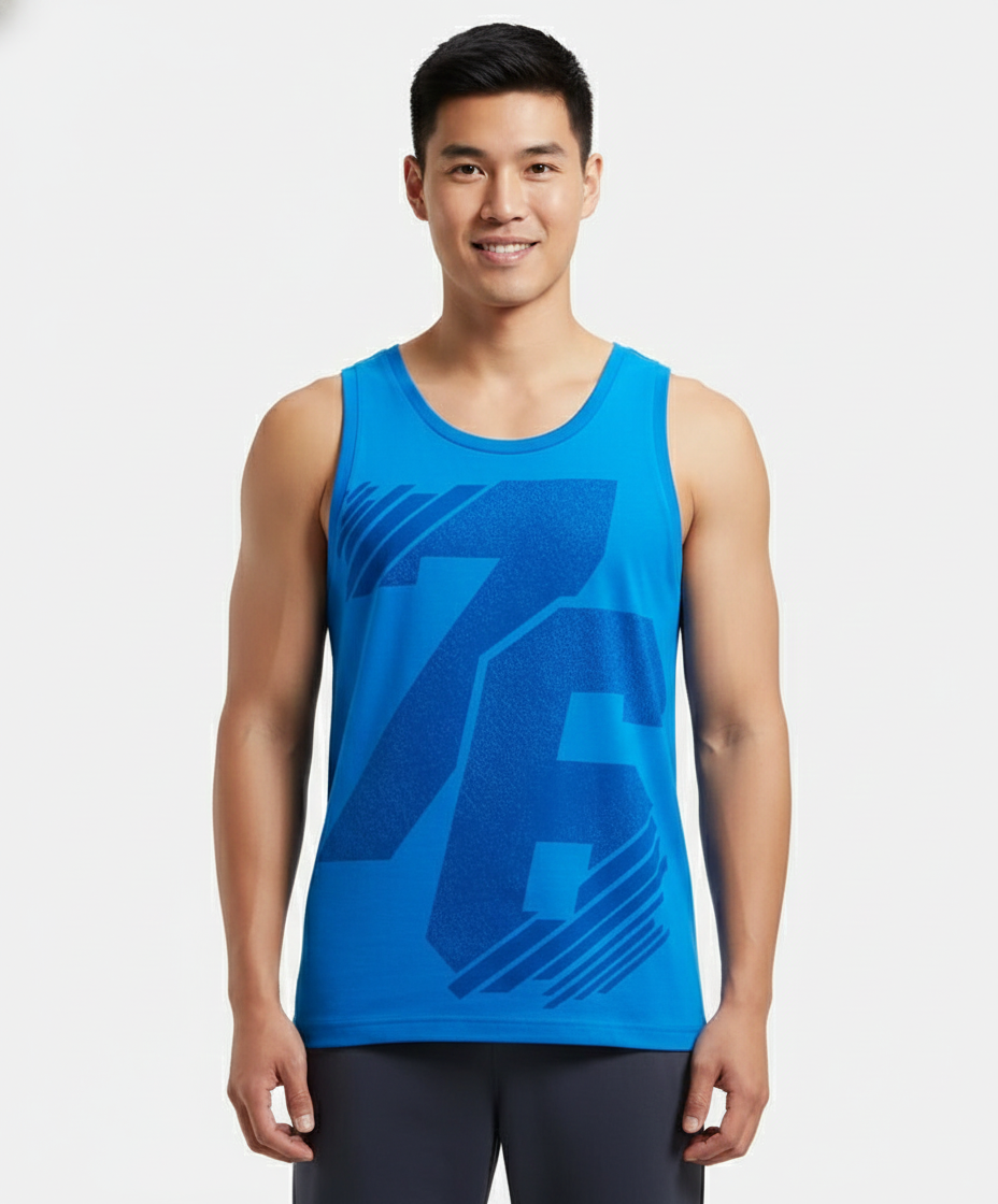 Jockey Men’s Muscle Tee | Sleeveless Athleisure Gym Vest | Soft Cotton Performance Wear | 9928