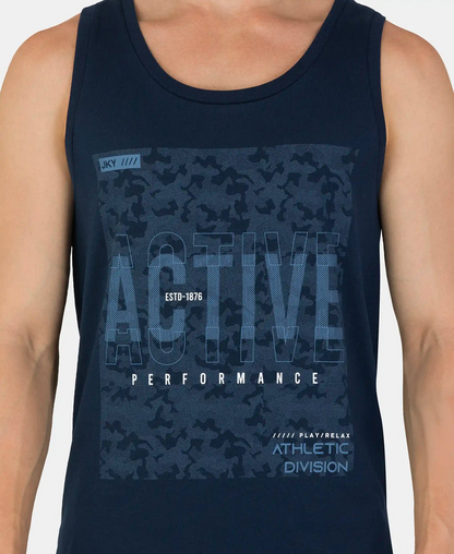 Jockey Men’s Muscle Tee | Sleeveless Athleisure Gym Vest | Soft Cotton Performance Wear | 9928