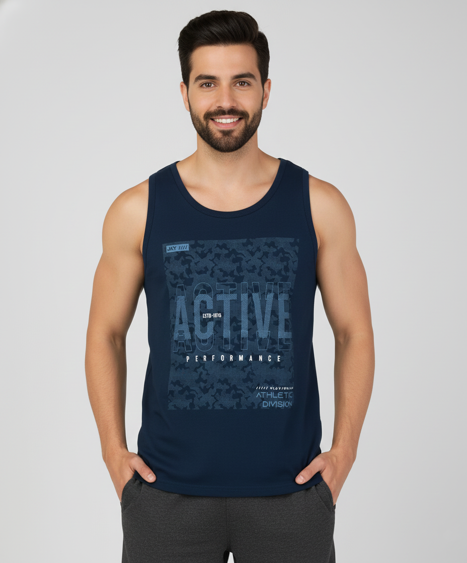 Jockey Men’s Muscle Tee | Sleeveless Athleisure Gym Vest | Soft Cotton Performance Wear | 9928