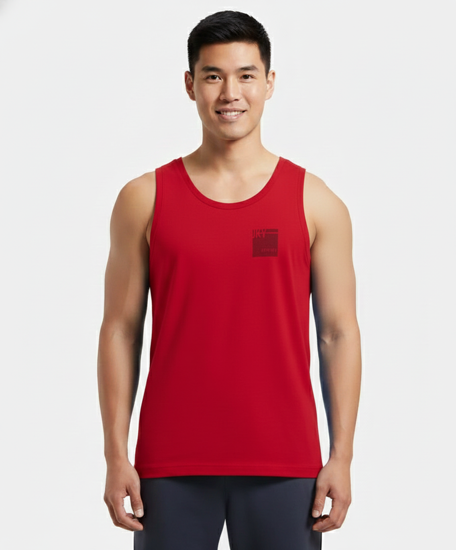 Jockey Men’s Muscle Tee | Sleeveless Athleisure Gym Vest | Soft Cotton Performance Wear | 9928