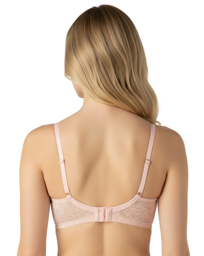 amante Femme Lace Longline Bra | Padded Wired Satin Trim Balconette Bra | BRA06201