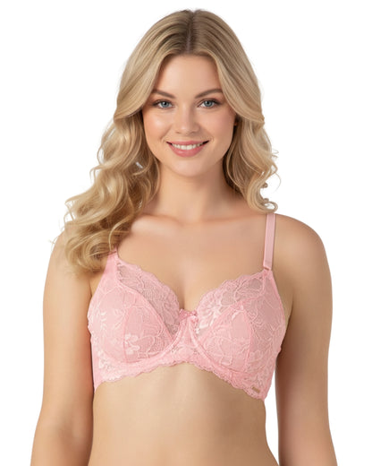 amante Luxe Support Bra | Non-Padded Wired Full Coverage Lace Bra | BRA101601