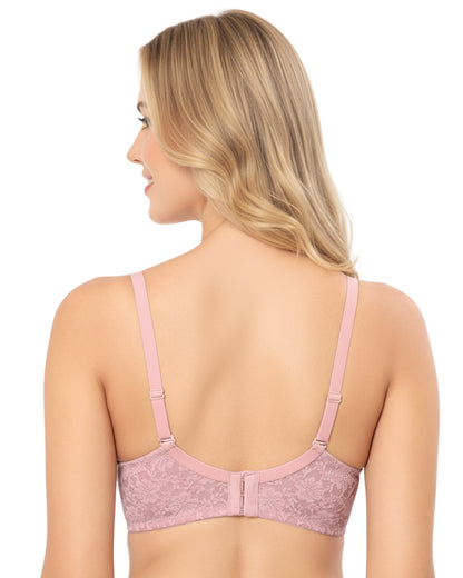 amante Lacy Padded Non-Wired Bra | Full Coverage Seamless T-Shirt Lace Bra | BRA10306