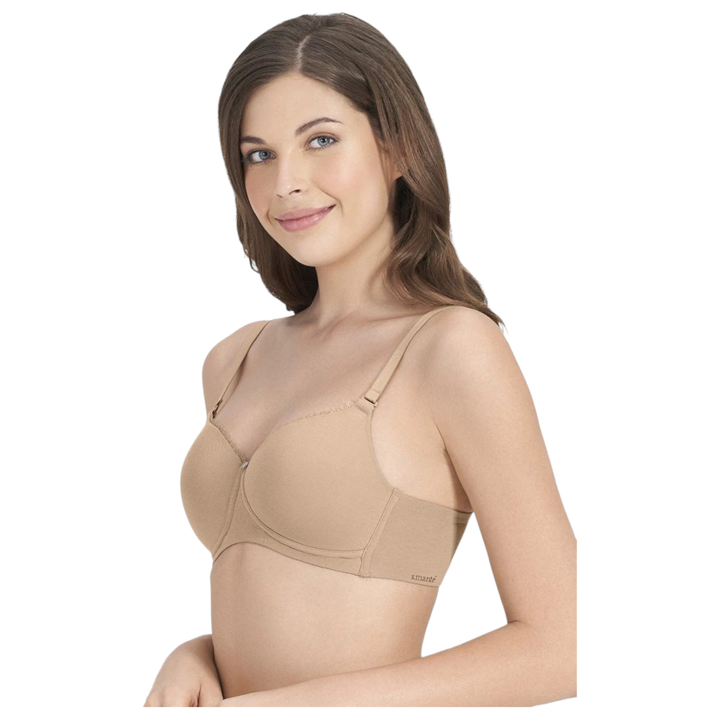 Amante Padded Non Wired Essential Support Cotton T-Shirt Bra|Bra75501