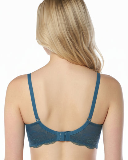 amante Lace Elegance Bra | Padded Non-Wired Lace & Microfiber Bra for Women | BRA87701