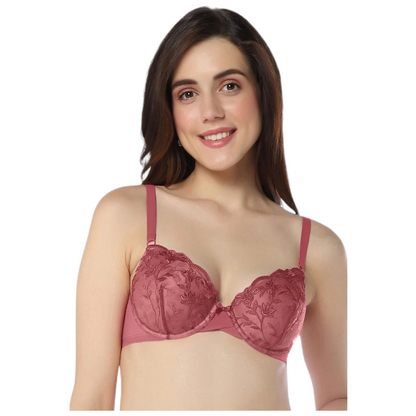 Amante Padded Wired Demi Sheer Luxe Lace Bra|Bra101801