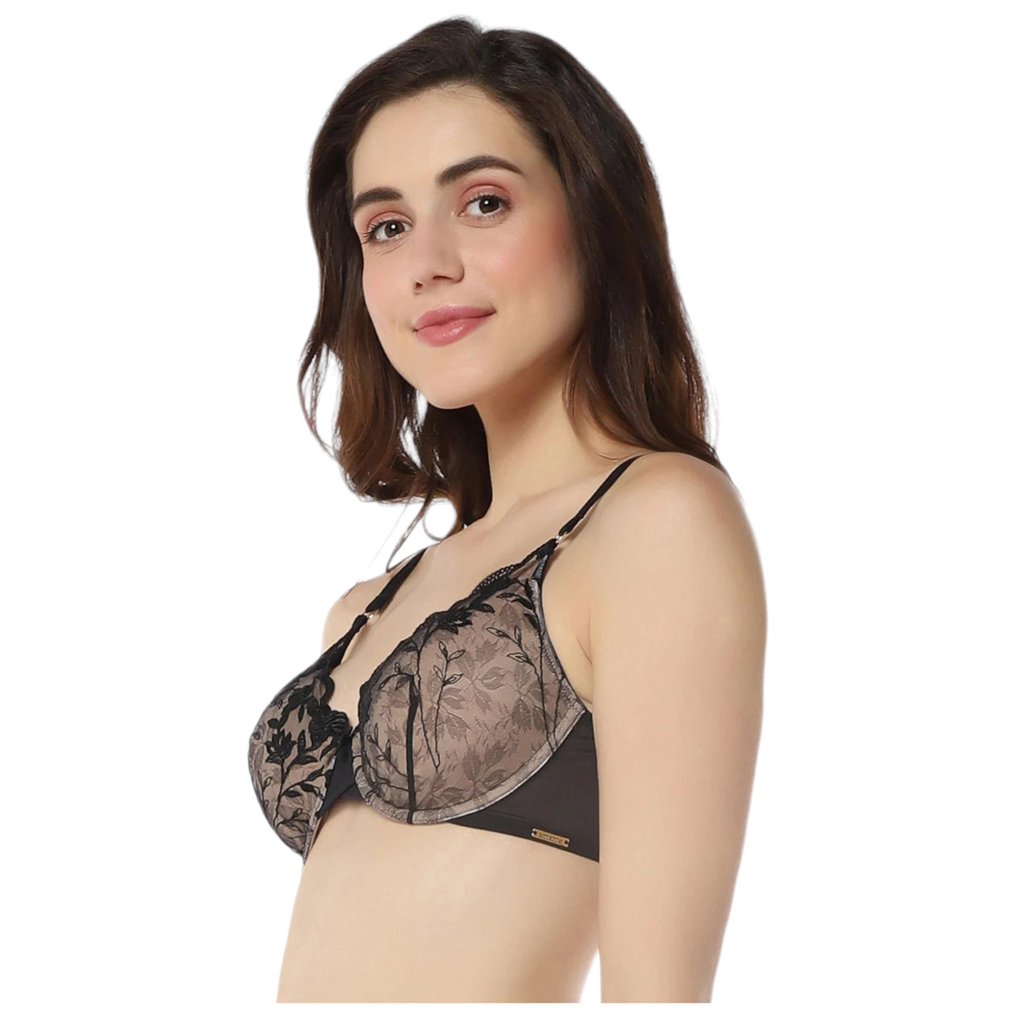 Amante Padded Wired Demi Sheer Luxe Lace Bra|Bra101801