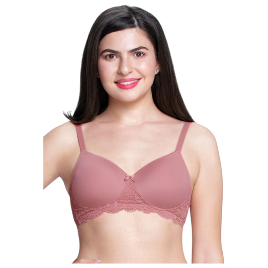 Amante Lightly Padded Non Wired Lace Elegant Bra|Bra87701