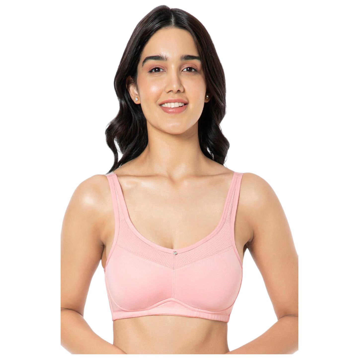 Amante Non Padded Non Wired Cotton Smooth Back Support Bra|Bra93301