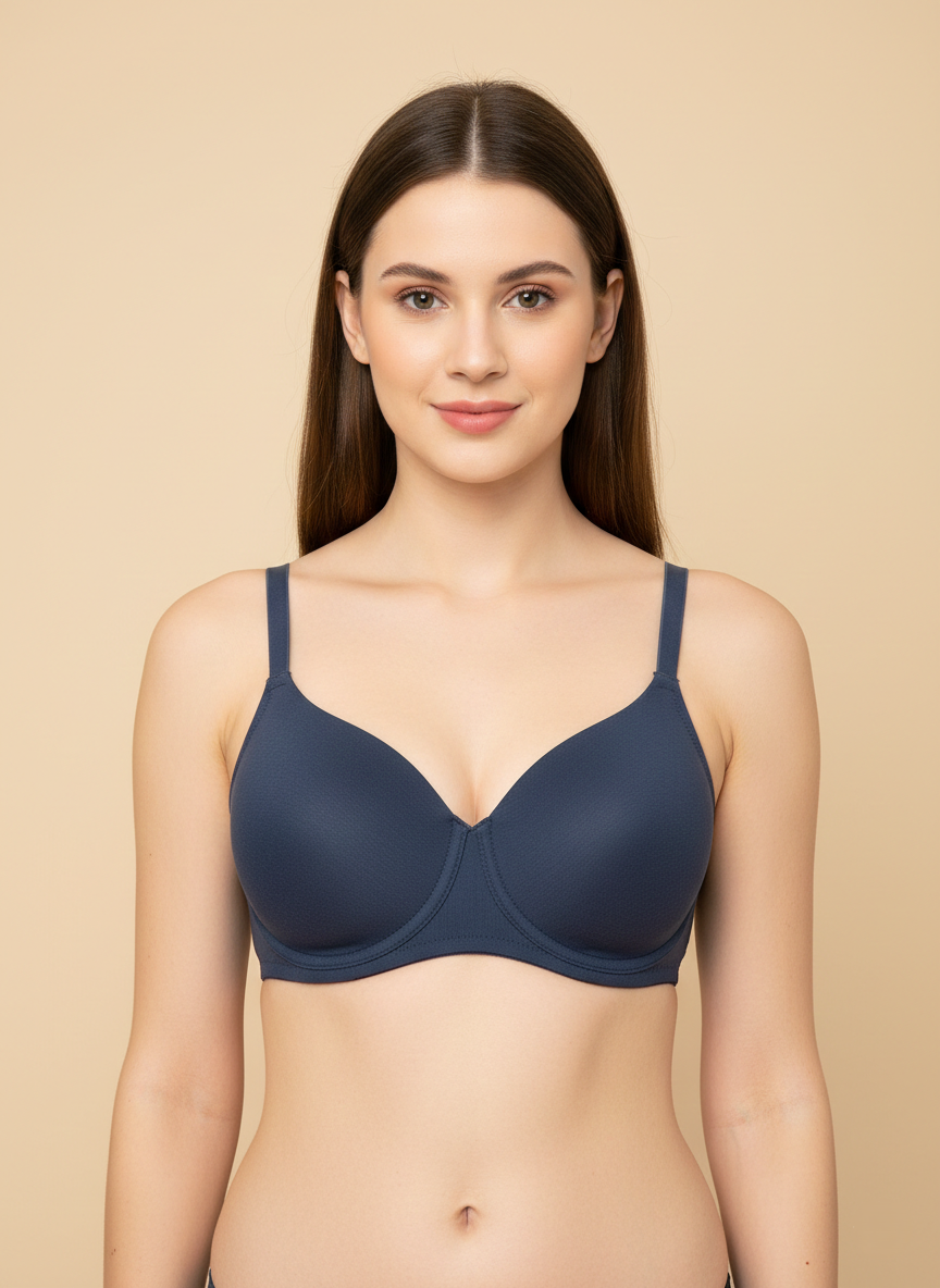 Triumph E004409 Padded Non-Wired Bra | Smooth Seamless T-Shirt Bra | Everyday Comfort & Natural Shape