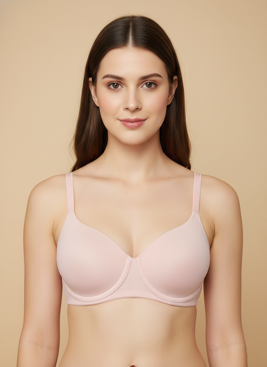 Triumph E004409 Padded Non-Wired Bra | Smooth Seamless T-Shirt Bra | Everyday Comfort & Natural Shape