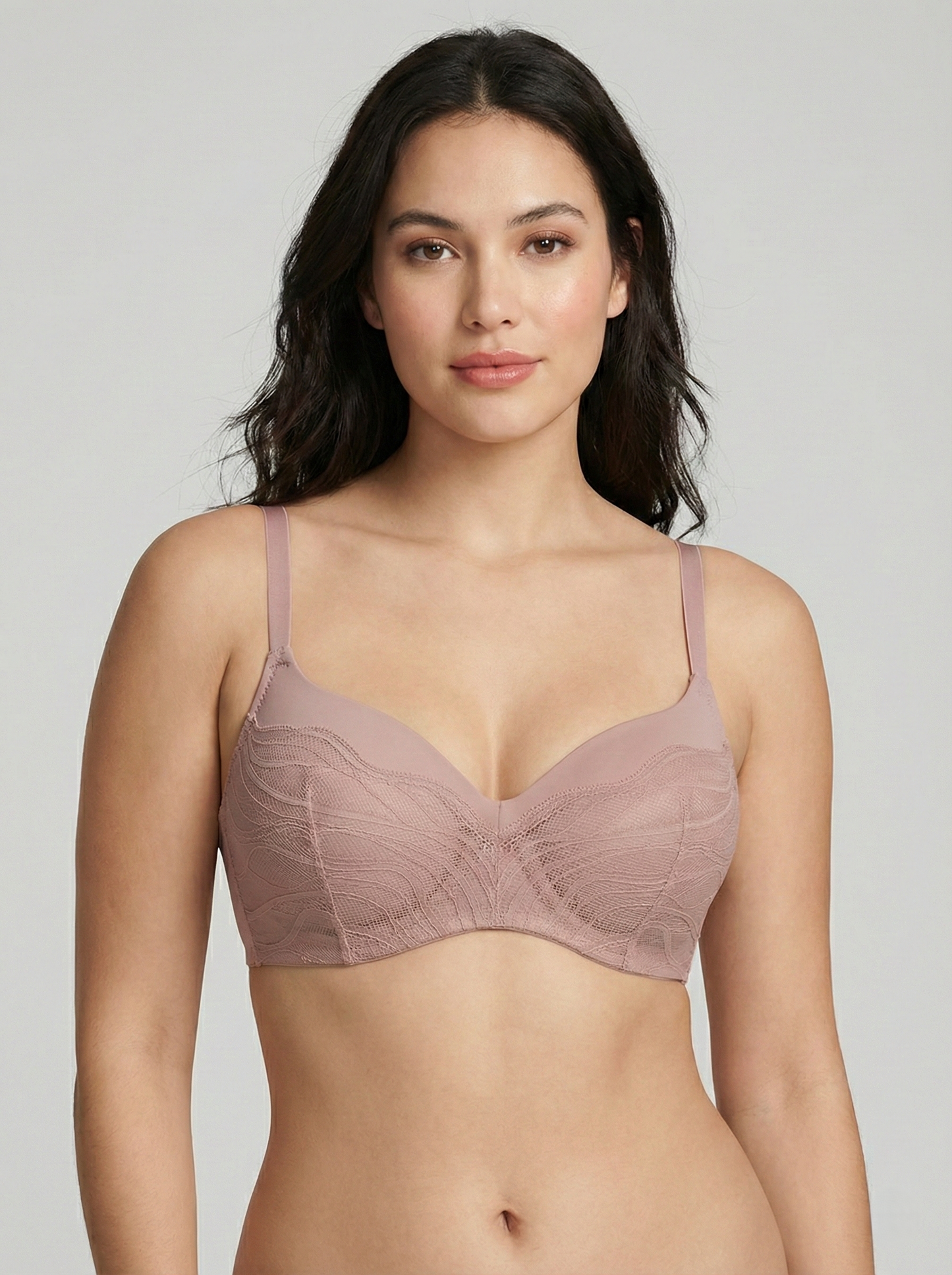 Triumph E004508 Padded Non-Wired Bra | Seamless Lace T-Shirt Bra | Everyday Comfort & Natural Lift