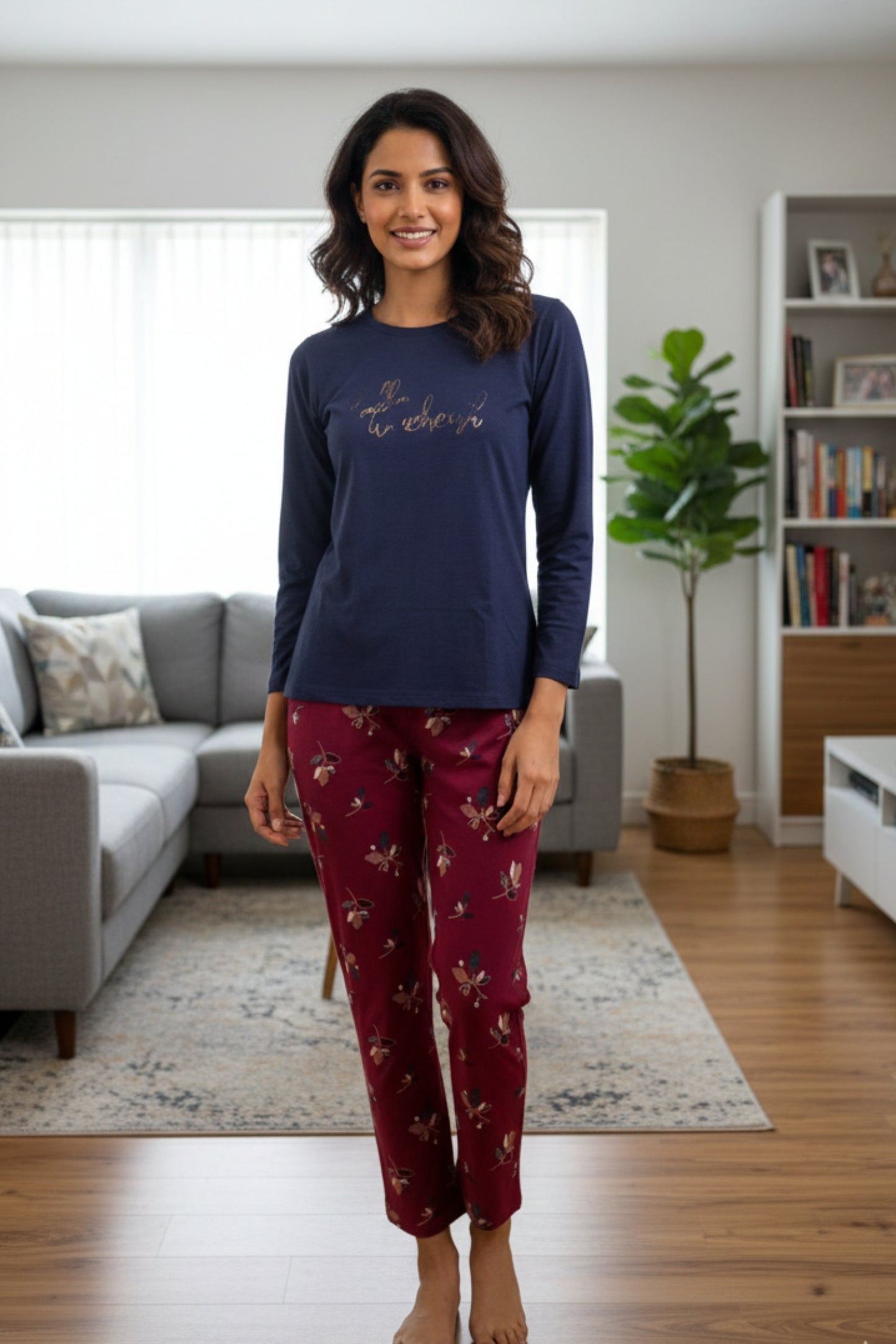 Vieviana Women’s PJ Set Nightwear | Soft & Breathable Sleepwear | Comfortable Lounge Set | EV14104