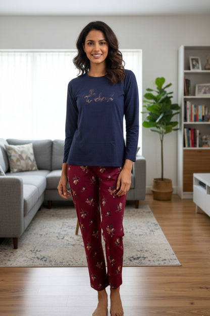 Vieviana Women’s PJ Set Nightwear | Soft & Breathable Sleepwear | Comfortable Lounge Set | EV14104