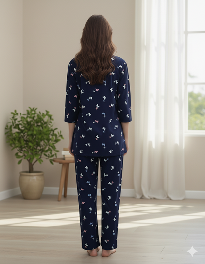 Fablush Women’s PJ Set Nightwear | Butterfly Print | Ev15101