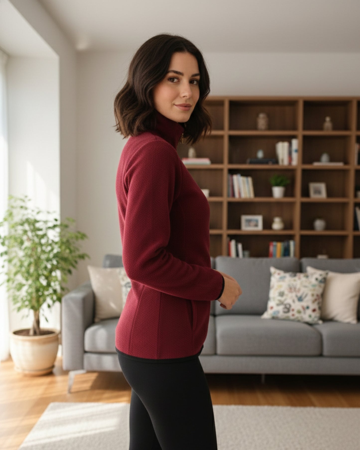 Vieviana Women’s Athleisure Jacket | Winter Zip-Up Jacket | Cotton Rich Warm Outerwear | EV614