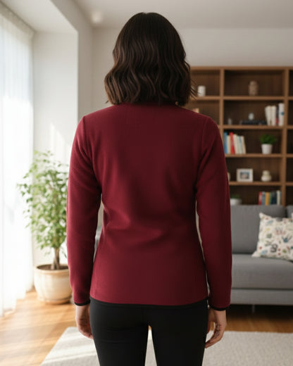 Vieviana Women’s Athleisure Jacket | Winter Zip-Up Jacket | Cotton Rich Warm Outerwear | EV614