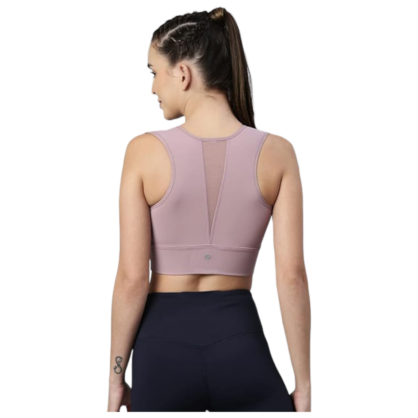 Enamor Gym Workout Crewneck Racerback Sports Bra Top|E121