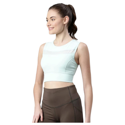 Enamor Gym Workout Crewneck Racerback Sports Bra Top|E121