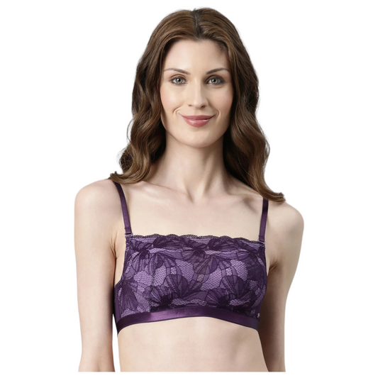 Enamor Lacy Padded Non Wired Pushup Cami Bra|F116