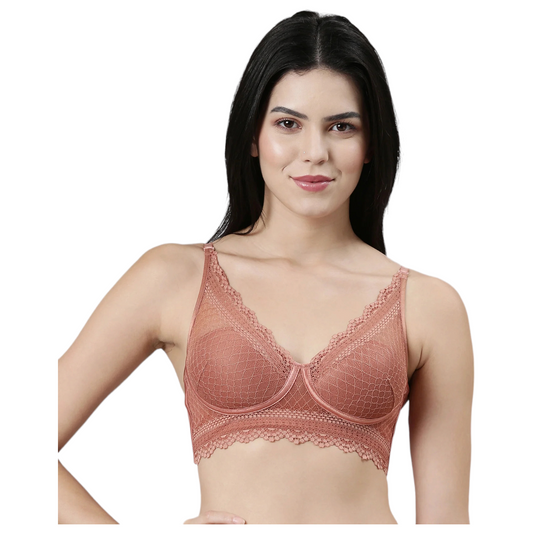 Enamor Lacy Padded Non Wired Bra|F125