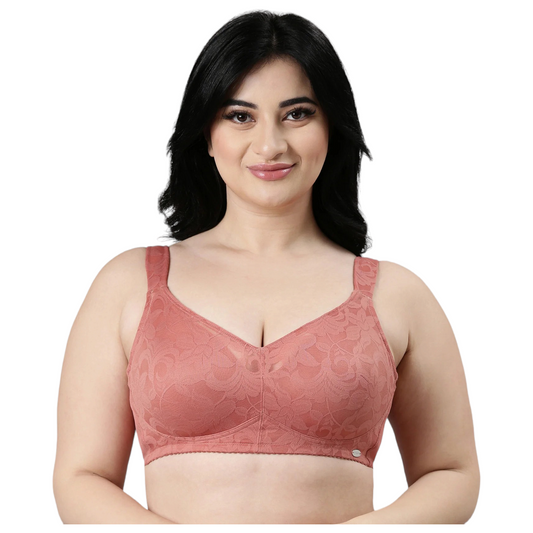 Enamor Full Figure Minimizer Non Padded Non Wired Support Bra|F122