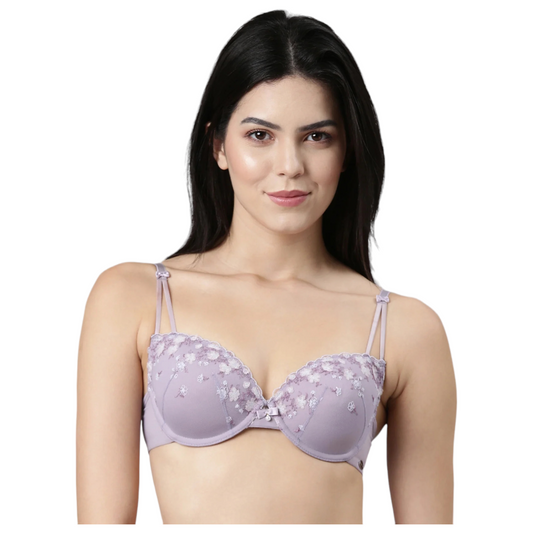 Enamor Luxe Lace Padded Wired Bra|F127