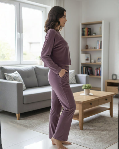 Vieviana Women’s Winter PJ Set | Full Sleeves Cozy Nightwear | Warm Soft Fabric | EV5005