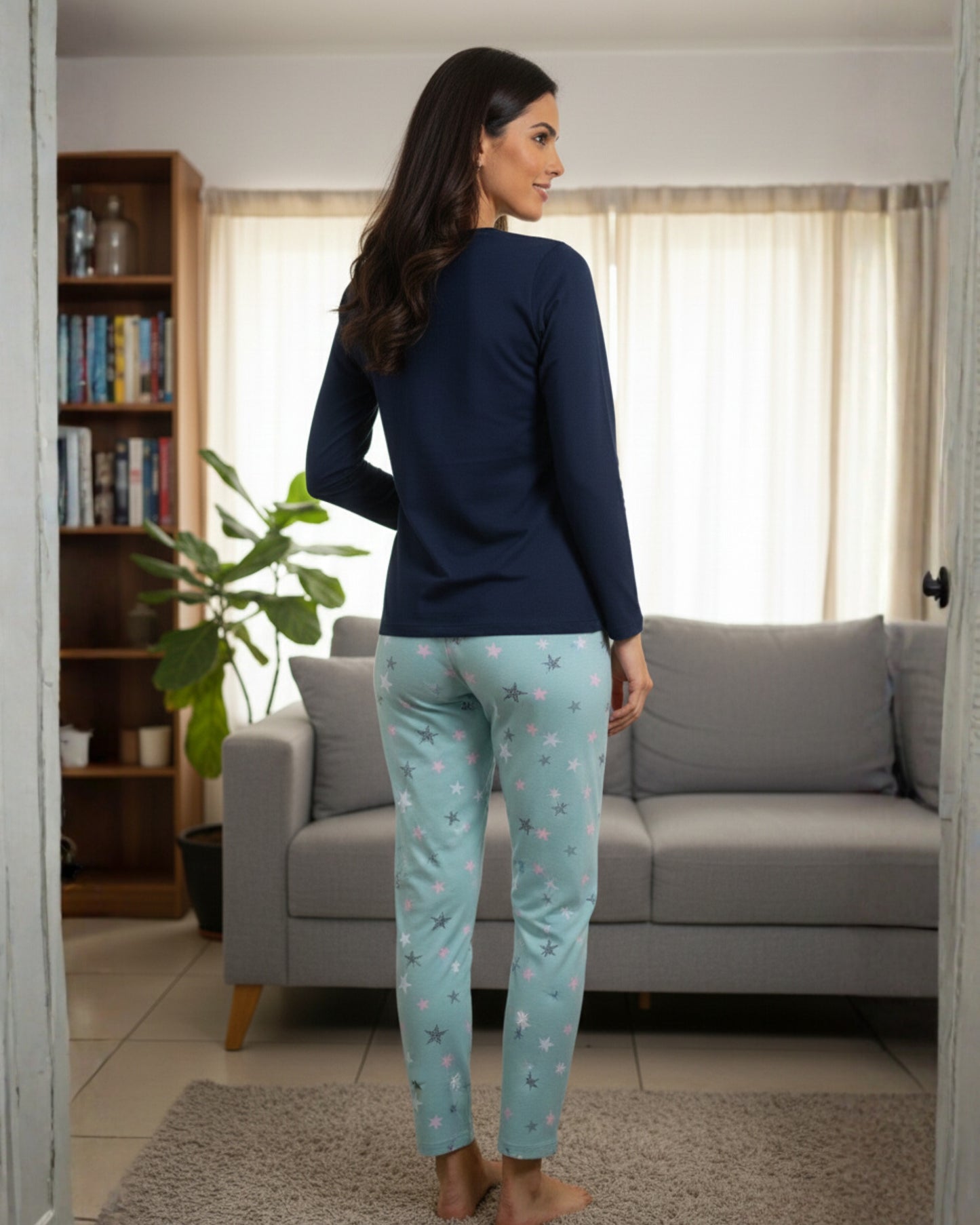 Vieviana Women’s Full Sleeves PJ Set | Soft Cozy Nightwear for Women | Relaxed Fit Loungewear | EV14109