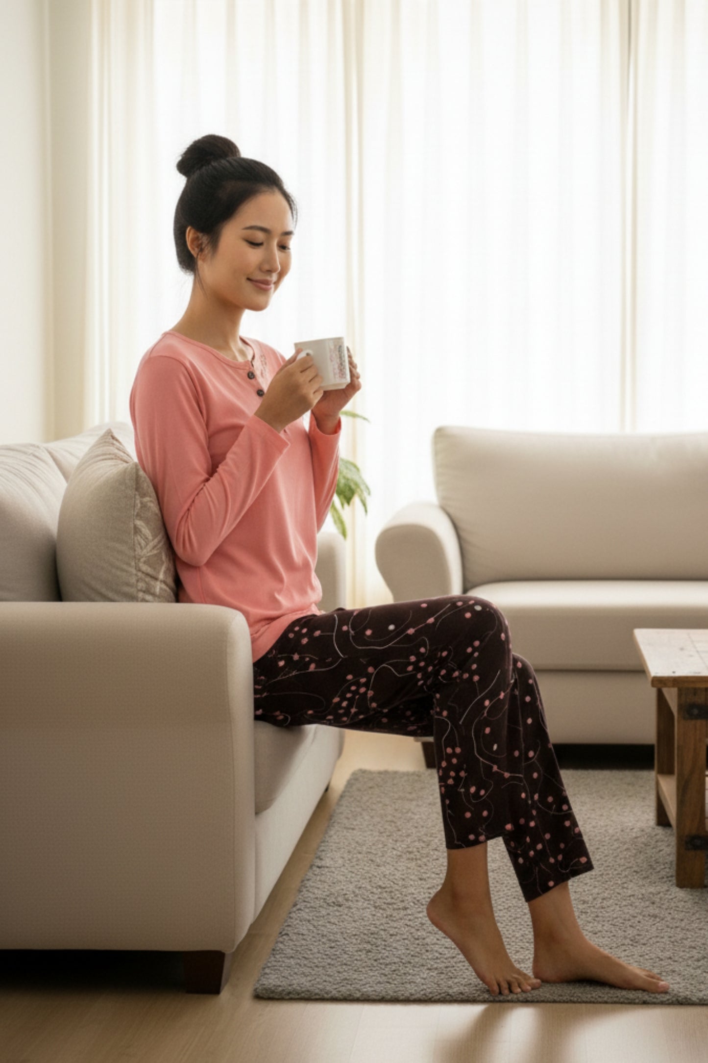 Vieviana Women’s Full Sleeves PJ Set | Soft Cozy Nightwear | Comfortable Lounge Wear | EV14112