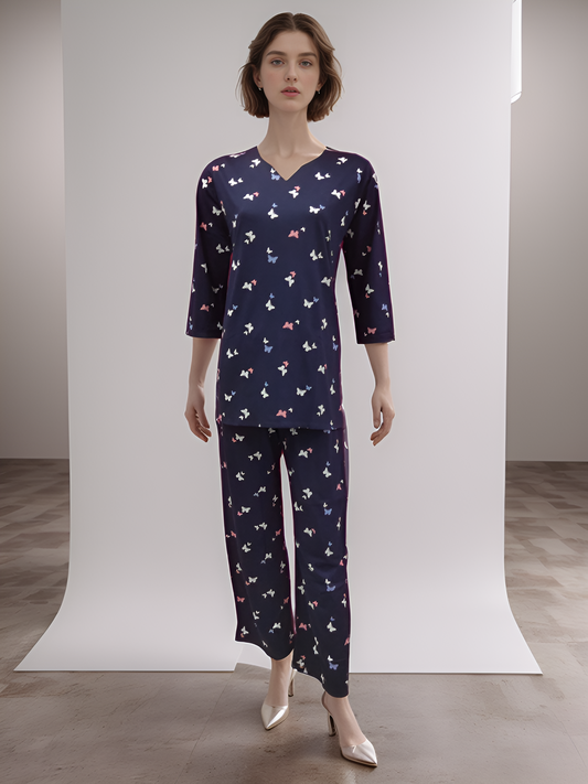 Fablush Pj Set Full Sleeves Nightwear | Ev15101