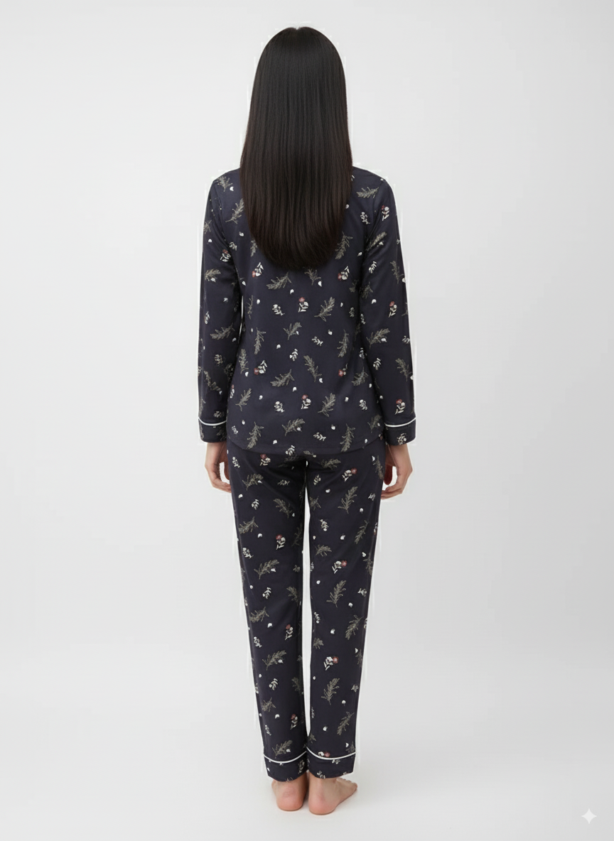 Vieviana Front Open Full Sleeves Nightwear|Ev17101