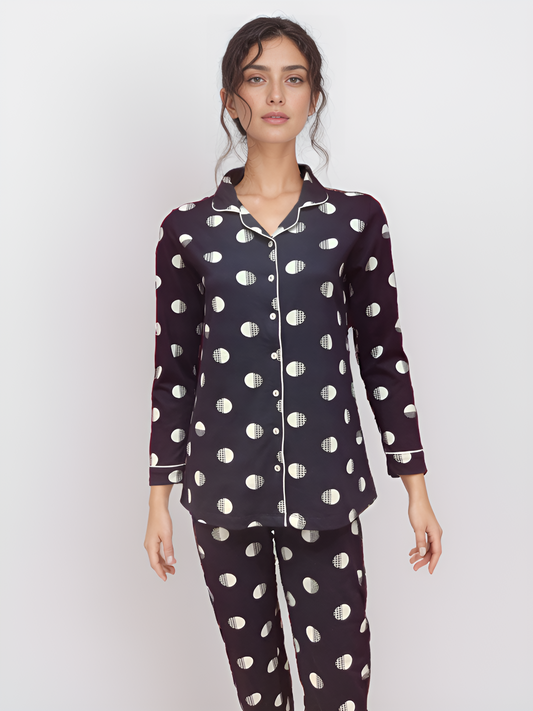 Vieviana Front Open Full Sleeves Nightwear|Ev17102