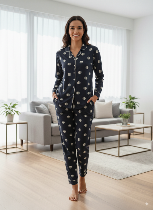 Vieviana Front Open Full Sleeves Nightwear|Ev17102