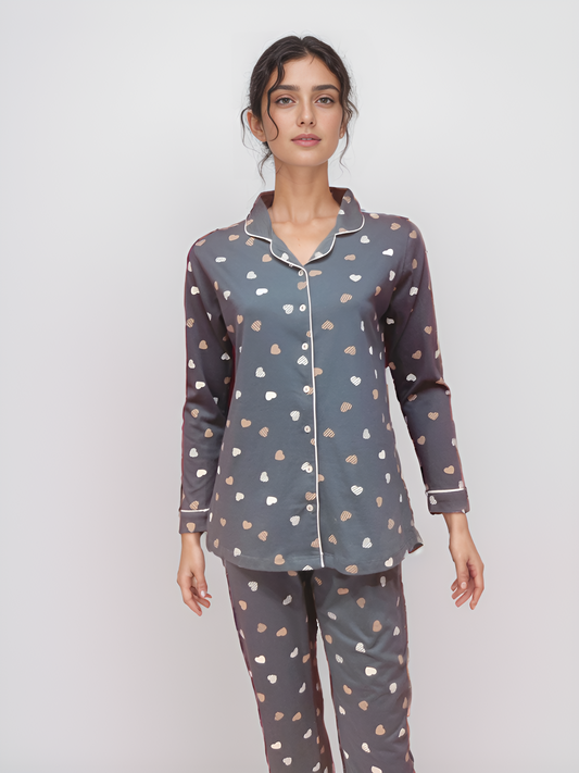 Vieviana Front Open Full Sleeves Nightwear|Ev17103