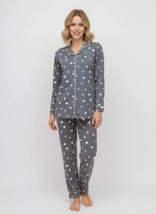 Vieviana Front Open Full Sleeves Nightwear|Ev17103