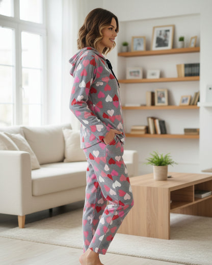 Vieviana Women’s Winter Tracksuit Nightwear | Cozy Warm Nightwear Set | Soft Winter Fabric | EV5002