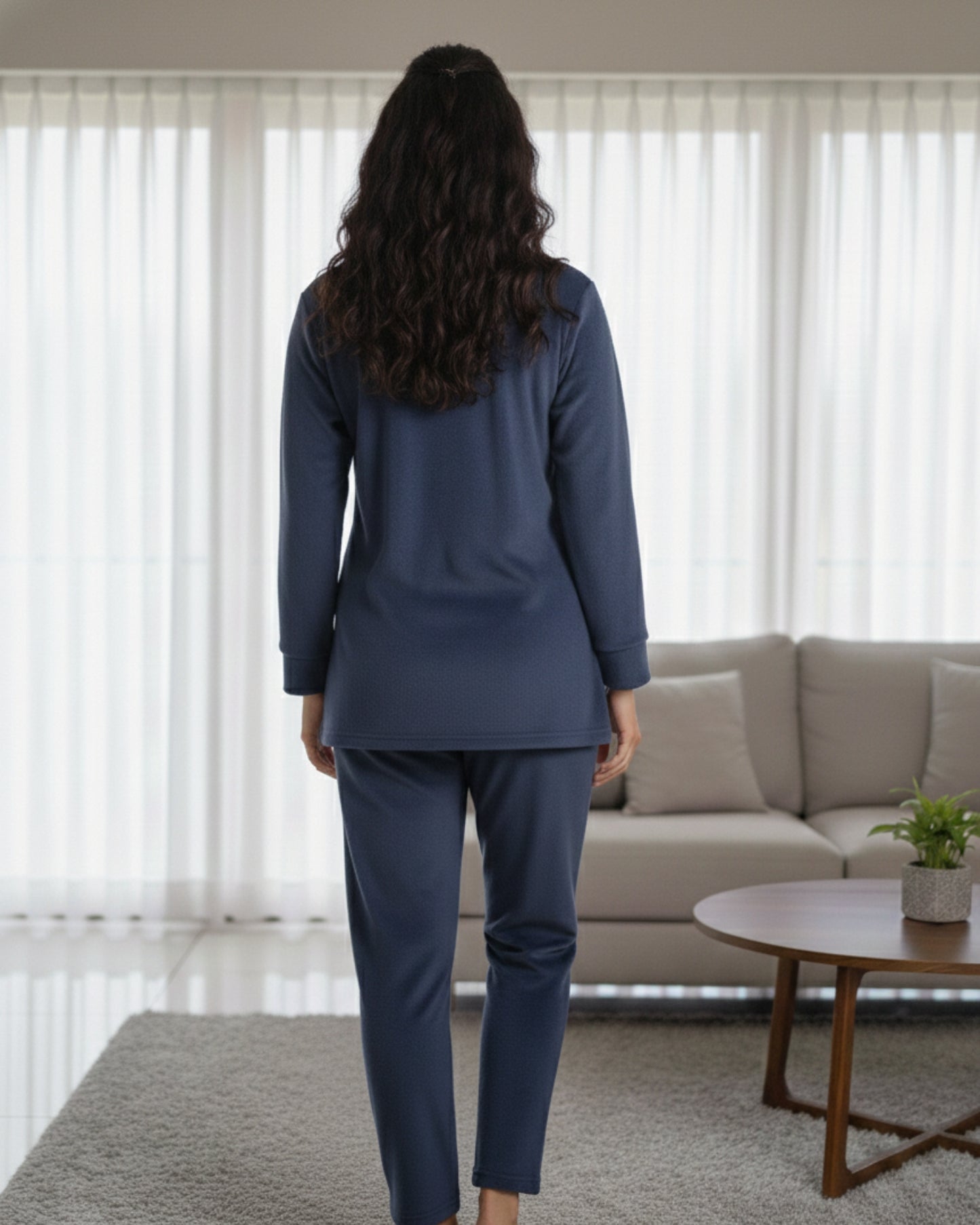 Vieviana Front Open Full Sleeves Nightwear for Women | Soft Cotton Comfort Night Suit | EV5007 Onion Pink