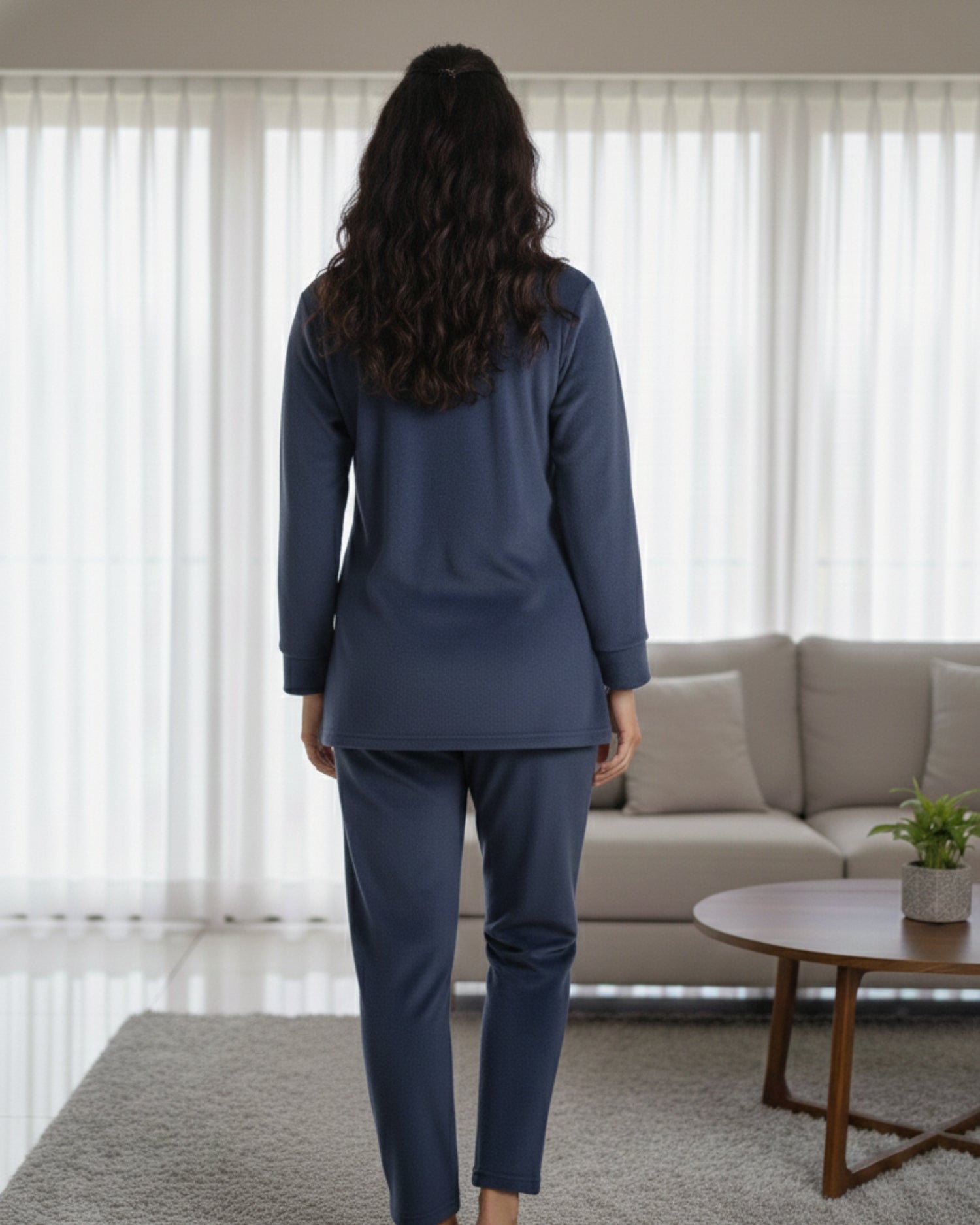 Vieviana Front Open Full Sleeves Nightwear for Women | Soft Cotton Comfort Night Suit | EV5007 Onion Pink