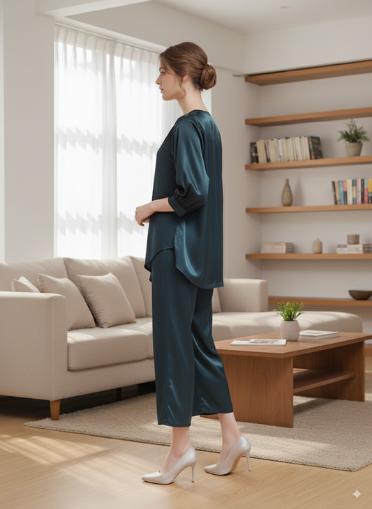 Vieviana Kurti Nightsuit Full Sleeves Nightwear | Ev516