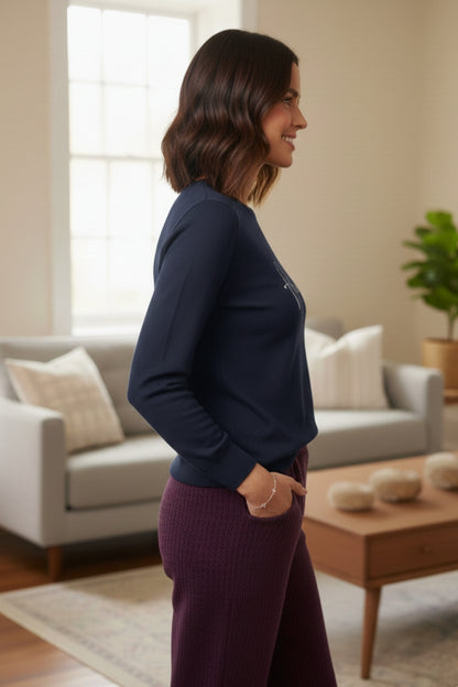 Vieviana Women’s Athleisure Sweatshirt | Cozy Winter Wear | Soft Cotton Rich Hoodie | EV611