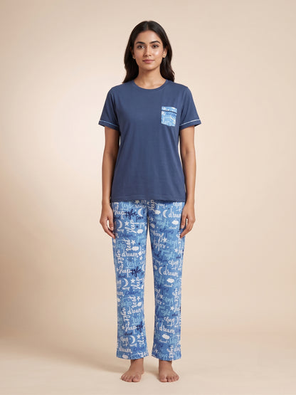 Fablush Women's Pajama Set Nightwear | Fb14011 Blue