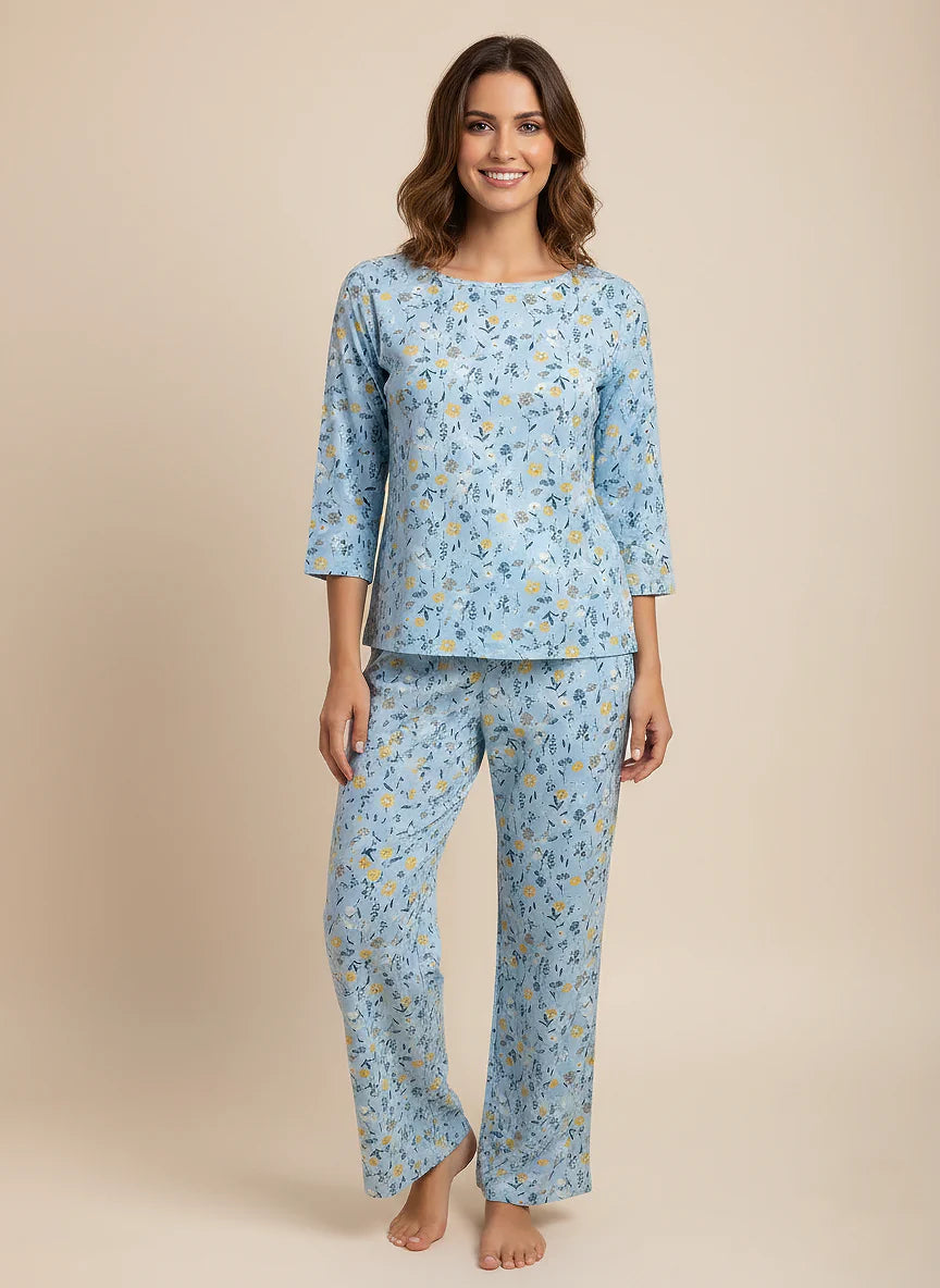 Fablush Women’s Butter Soft Pajama Set Nightwear FB14014 | Premium Printed Lounge & Sleepwear Set
