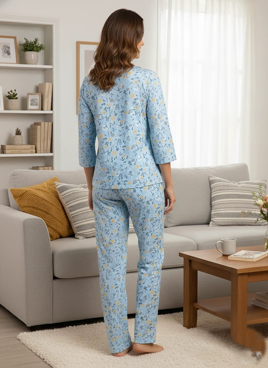 Fablush Women’s Butter Soft Pajama Set Nightwear FB14014 | Premium Printed Lounge & Sleepwear Set