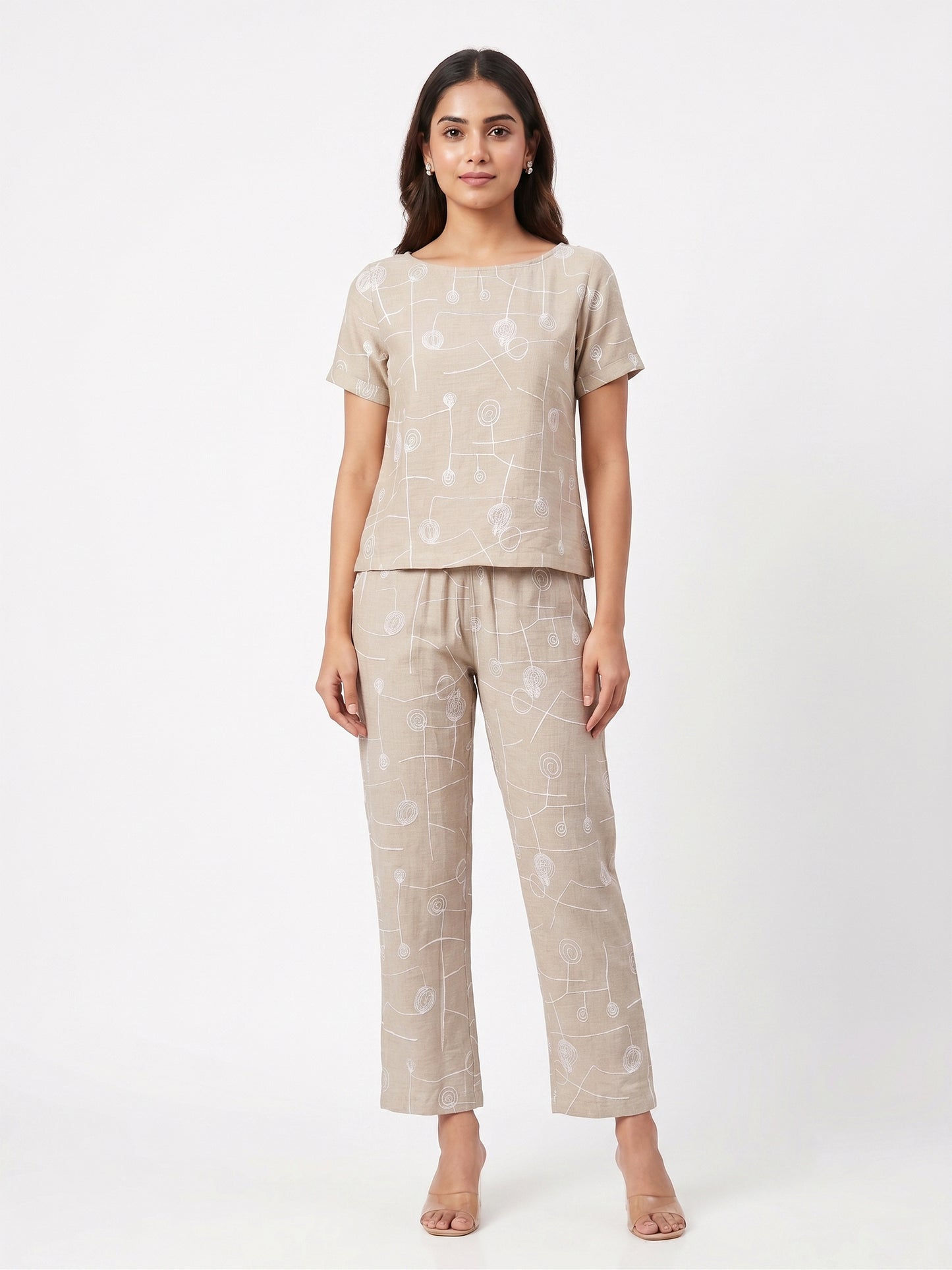 Fablush Women’s Cotton Rich Co-Ord Set | Resort Wear Lounge Set | Casual Summer Coord Set | FB14016