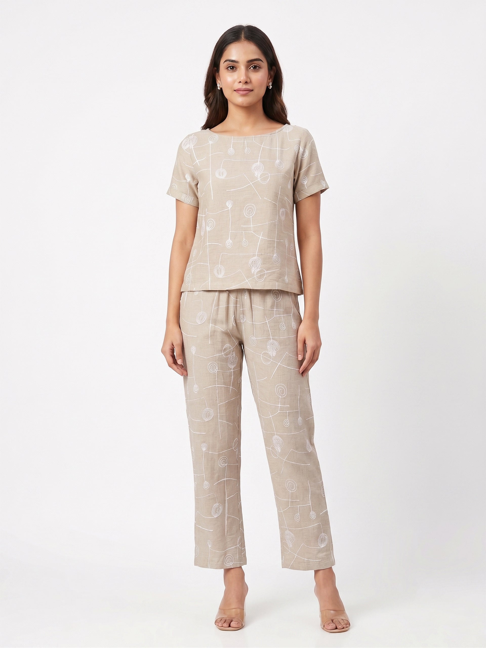 Fablush Women’s Cotton Rich Co-Ord Set | Resort Wear Lounge Set | Casual Summer Coord Set | FB14016